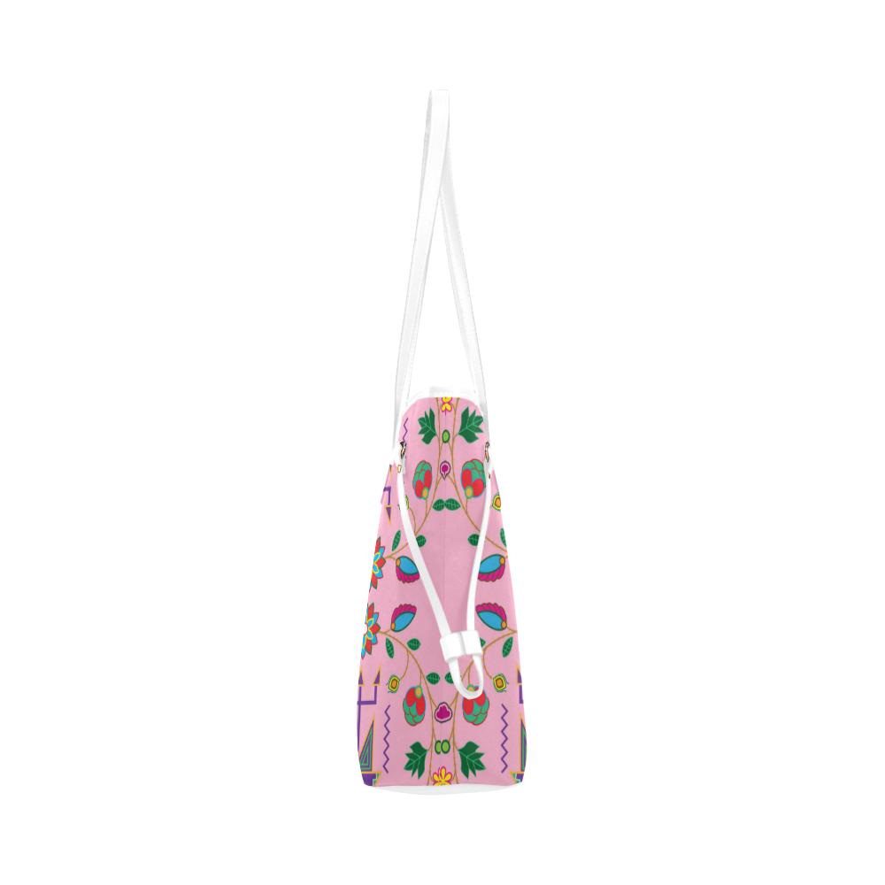 Geometric Floral Fall - Sunset Clover Canvas Tote Bag (Model 1661) Clover Canvas Tote Bag (1661) e-joyer