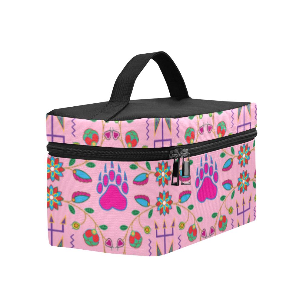 Geometric Floral Fall - Sunset Cosmetic Bag/Large (Model 1658) Cosmetic Bag e-joyer