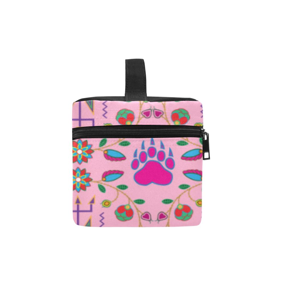 Geometric Floral Fall - Sunset Cosmetic Bag/Large (Model 1658) Cosmetic Bag e-joyer