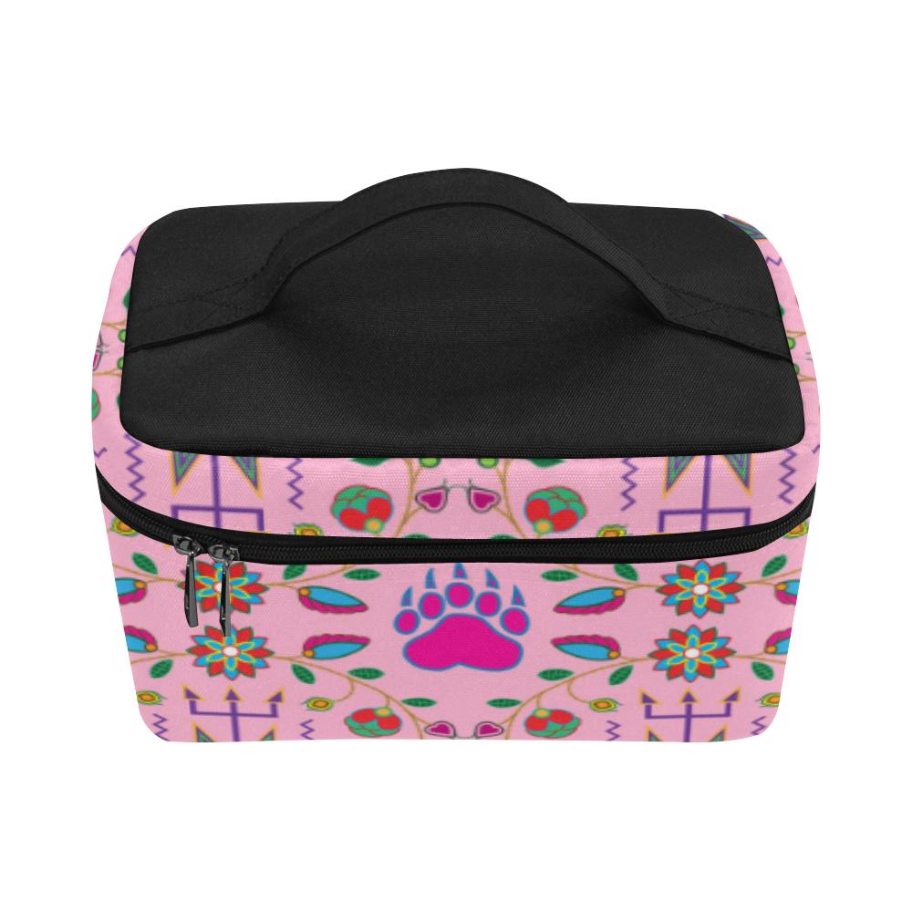 Geometric Floral Fall - Sunset Cosmetic Bag/Large (Model 1658) Cosmetic Bag e-joyer