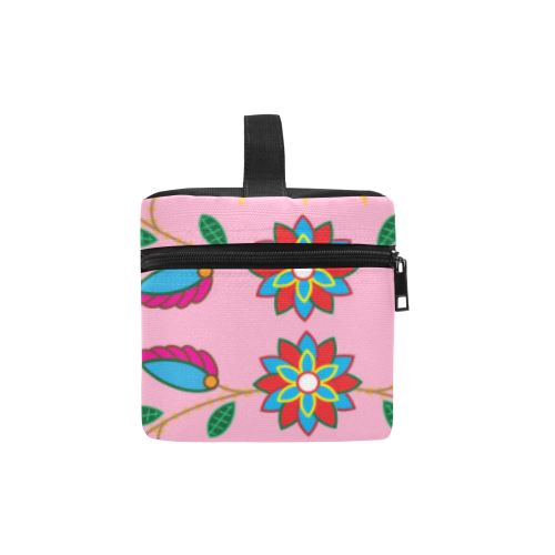 Geometric Floral Fall-Sunset Cosmetic Bag/Large (Model 1658) Cosmetic Bag e-joyer