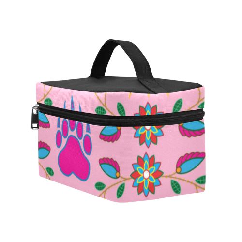 Geometric Floral Fall-Sunset Cosmetic Bag/Large (Model 1658) Cosmetic Bag e-joyer