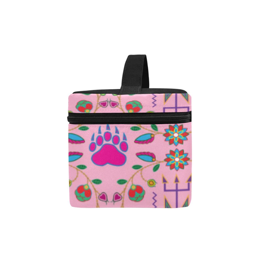 Geometric Floral Fall - Sunset Cosmetic Bag/Large (Model 1658) Cosmetic Bag e-joyer