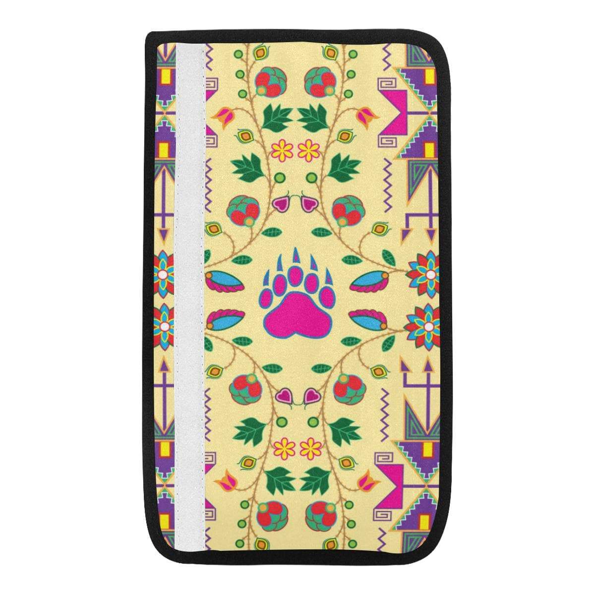 Geometric Floral Fall - Vanilla Car Seat Belt Cover 7''x12.6'' Car Seat Belt Cover 7''x12.6'' e-joyer