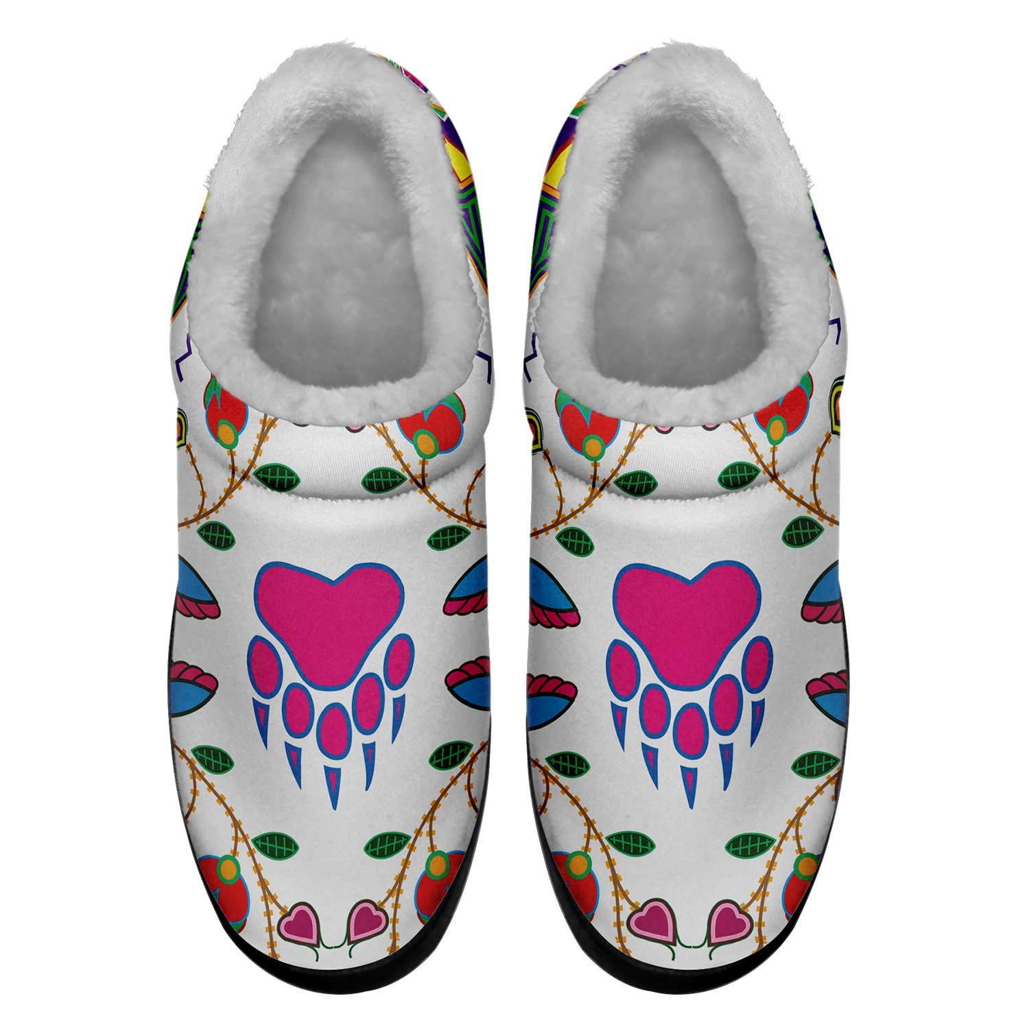 Geometric Floral Fall White Ikinnii Indoor Slipper 49 Dzine