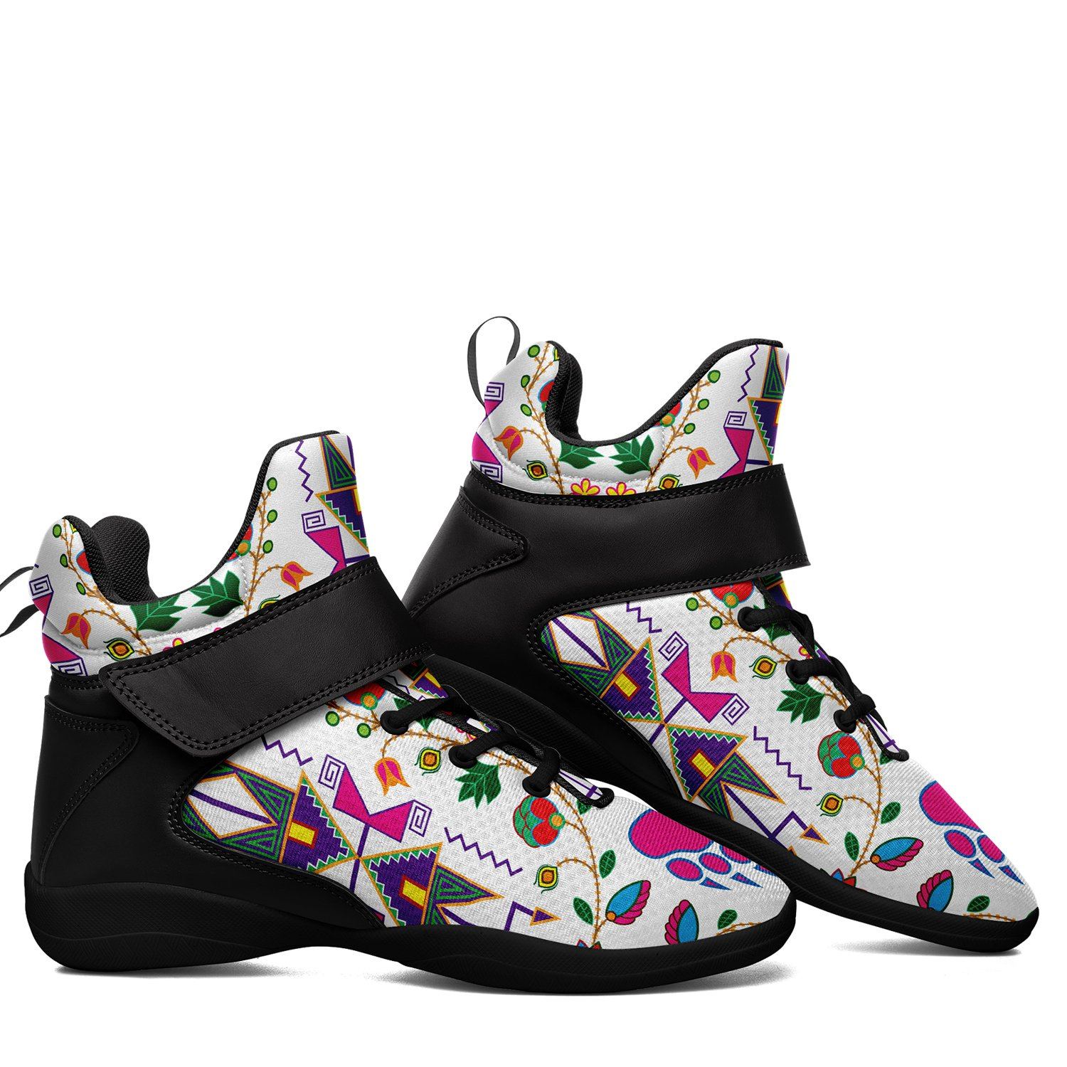 Geometric Floral Fall White Ipottaa Basketball / Sport High Top Shoes 49 Dzine