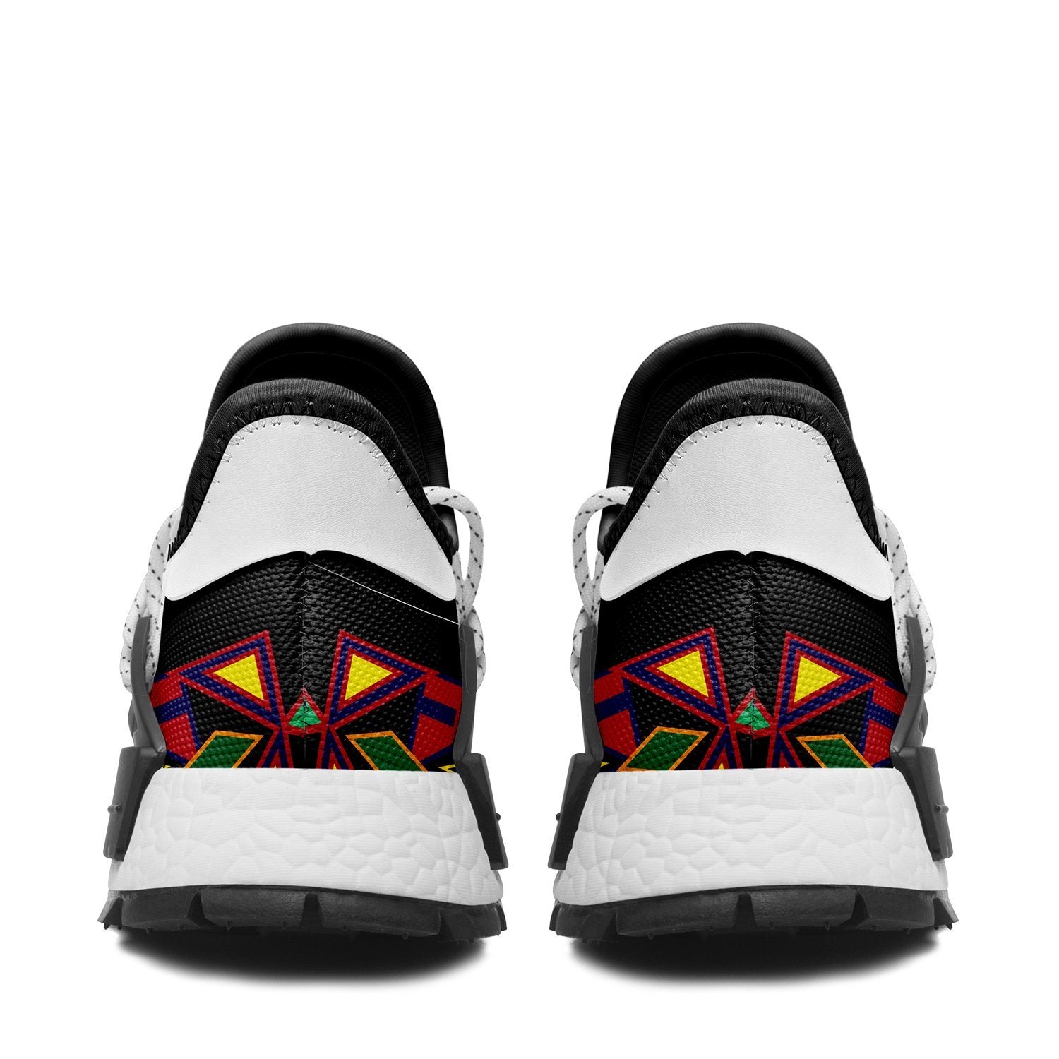 Geometric Floral Spring Black Okaki Sneakers Shoes Herman