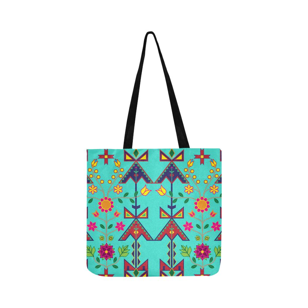 Geometric Floral Spring-Sky Reusable Shopping Bag Model 1660 (Two sides) Shopping Tote Bag (1660) e-joyer