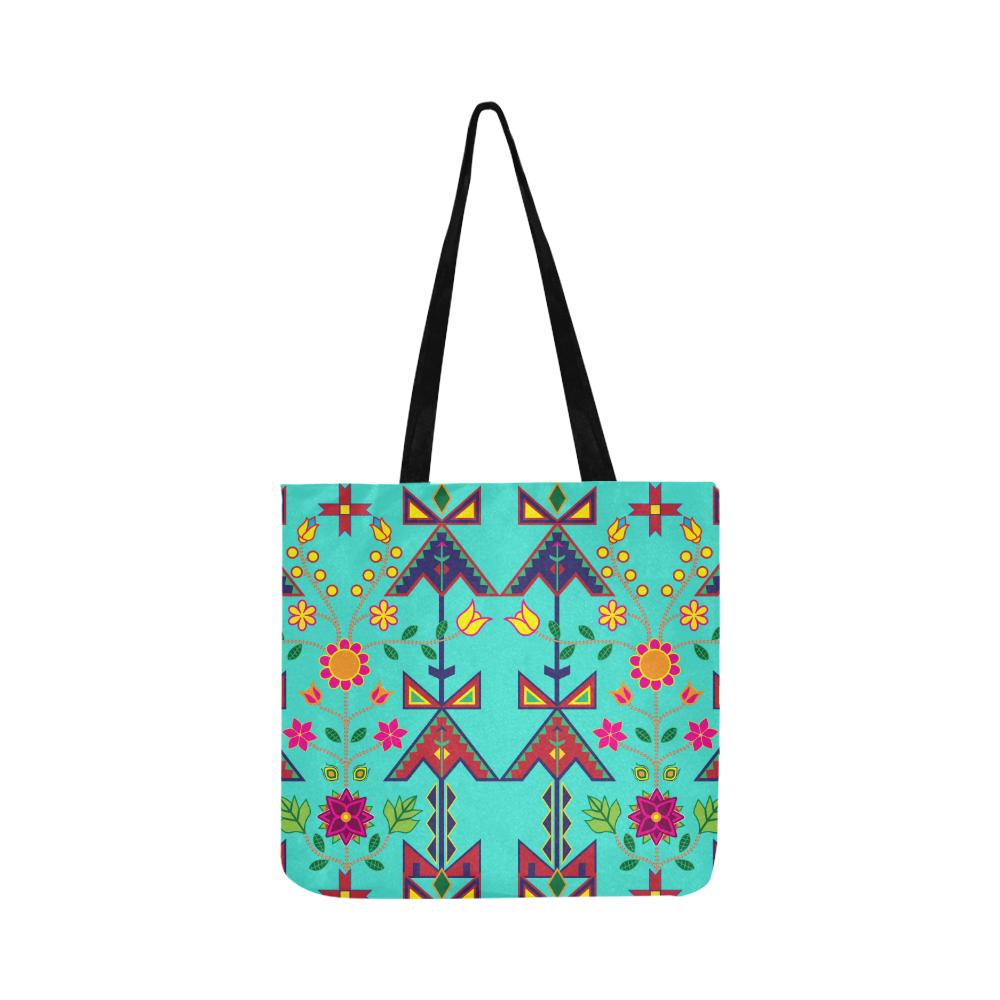 Geometric Floral Spring-Sky Reusable Shopping Bag Model 1660 (Two sides) Shopping Tote Bag (1660) e-joyer