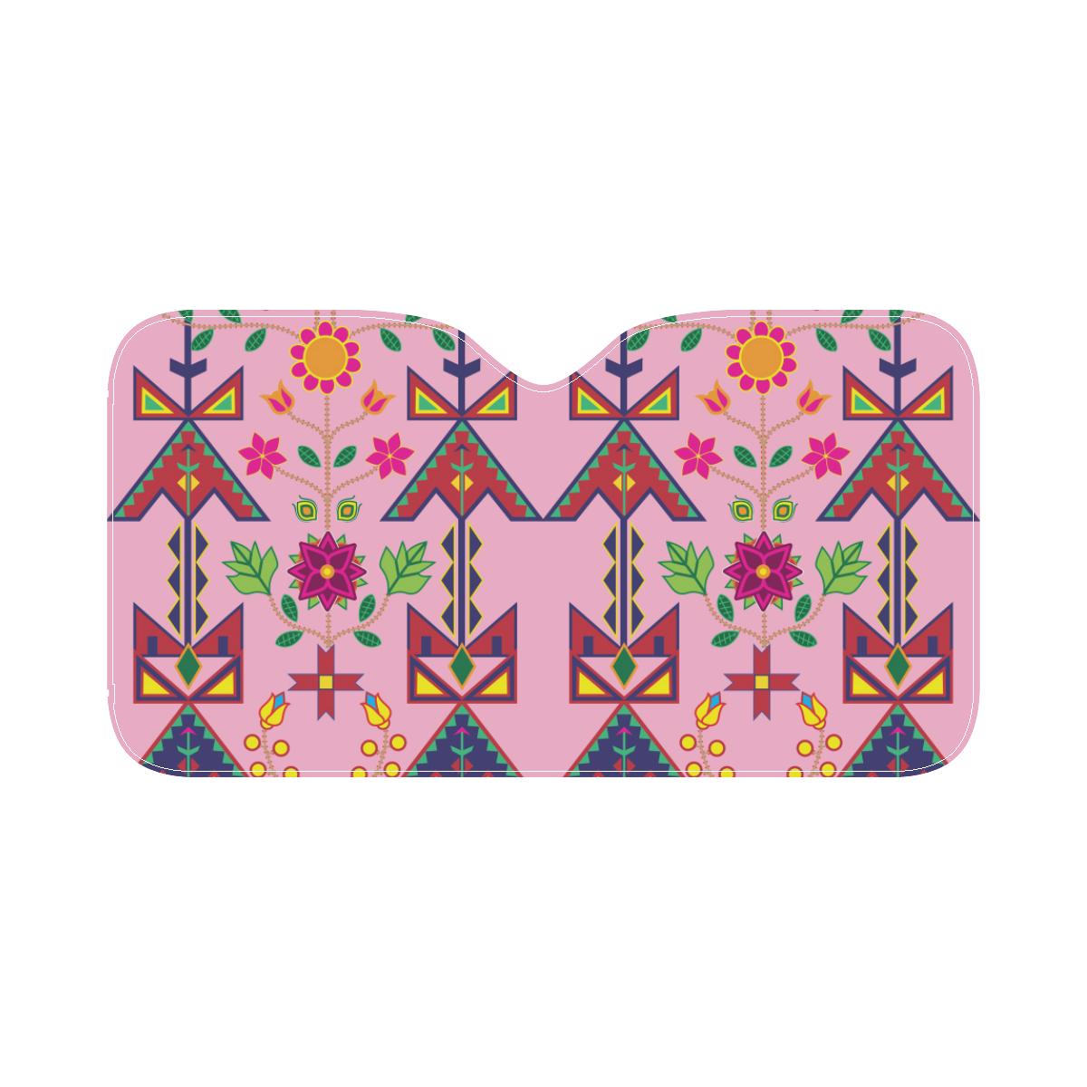 Geometric Floral Spring-Sunset Car Sun Shade 55"x30" Car Sun Shade e-joyer