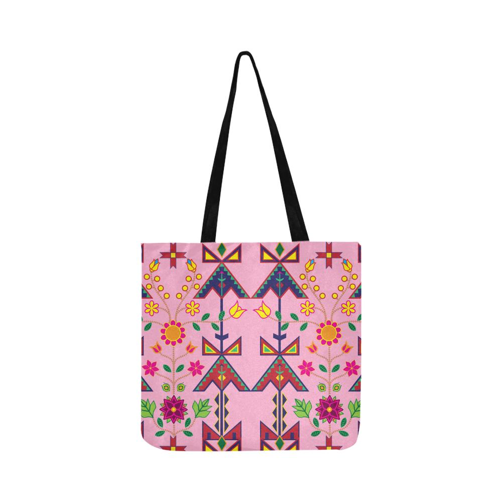 Geometric Floral Spring-Sunset Reusable Shopping Bag Model 1660 (Two sides) Shopping Tote Bag (1660) e-joyer