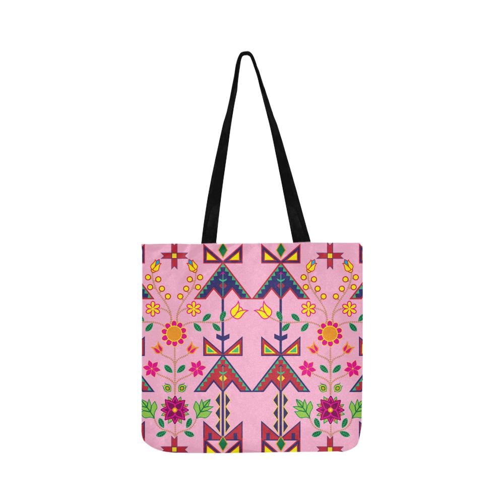 Geometric Floral Spring-Sunset Reusable Shopping Bag Model 1660 (Two sides) Shopping Tote Bag (1660) e-joyer