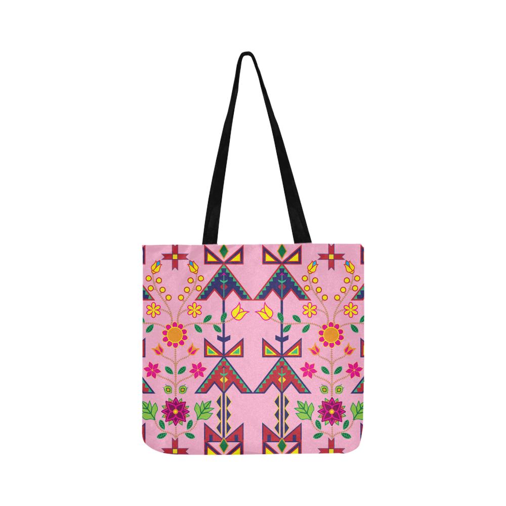 Geometric Floral Spring-Sunset Reusable Shopping Bag Model 1660 (Two sides) Shopping Tote Bag (1660) e-joyer 