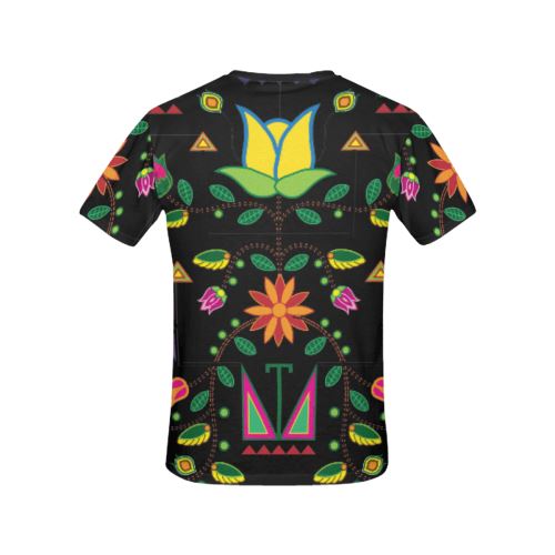 Geometric Floral Summer All Over Print T-shirt for Women/Large Size (USA Size) (Model T40) All Over Print T-Shirt for Women/Large (T40) e-joyer