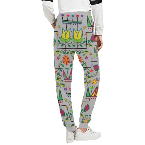 Geometric Floral Summer-Gray Women's All Over Print Sweatpants (Model L11) Women's All Over Print Sweatpants (L11) e-joyer