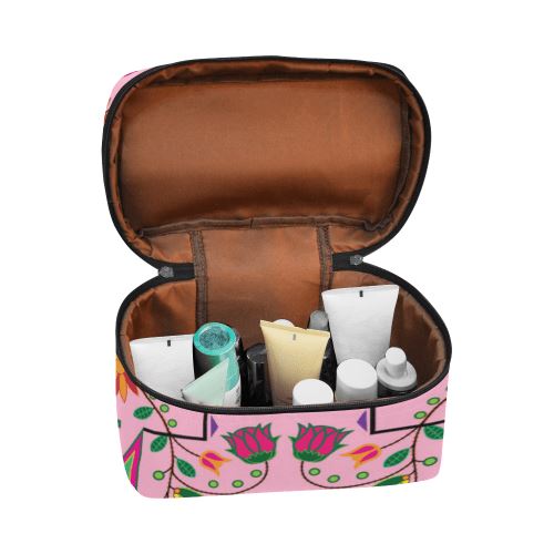 Geometric Floral Summer-Sunset Cosmetic Bag/Large (Model 1658) Cosmetic Bag e-joyer