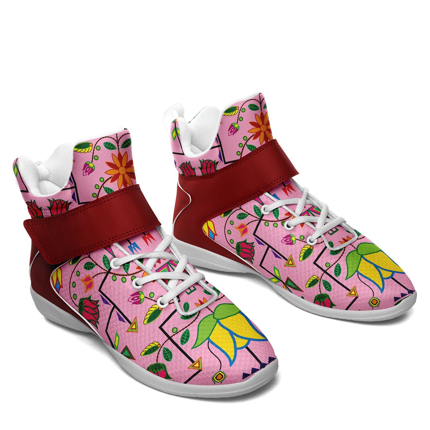 Geometric Floral Summer Sunset Ipottaa Basketball / Sport High Top Shoes 49 Dzine