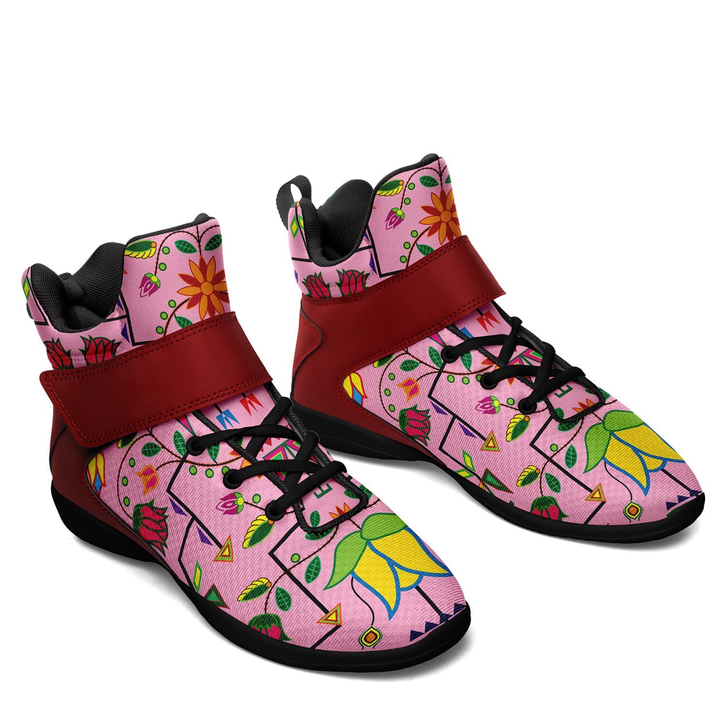 Geometric Floral Summer Sunset Ipottaa Basketball / Sport High Top Shoes 49 Dzine
