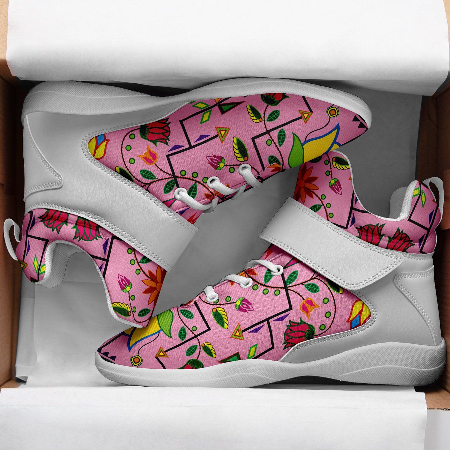 Geometric Floral Summer Sunset Ipottaa Basketball / Sport High Top Shoes 49 Dzine