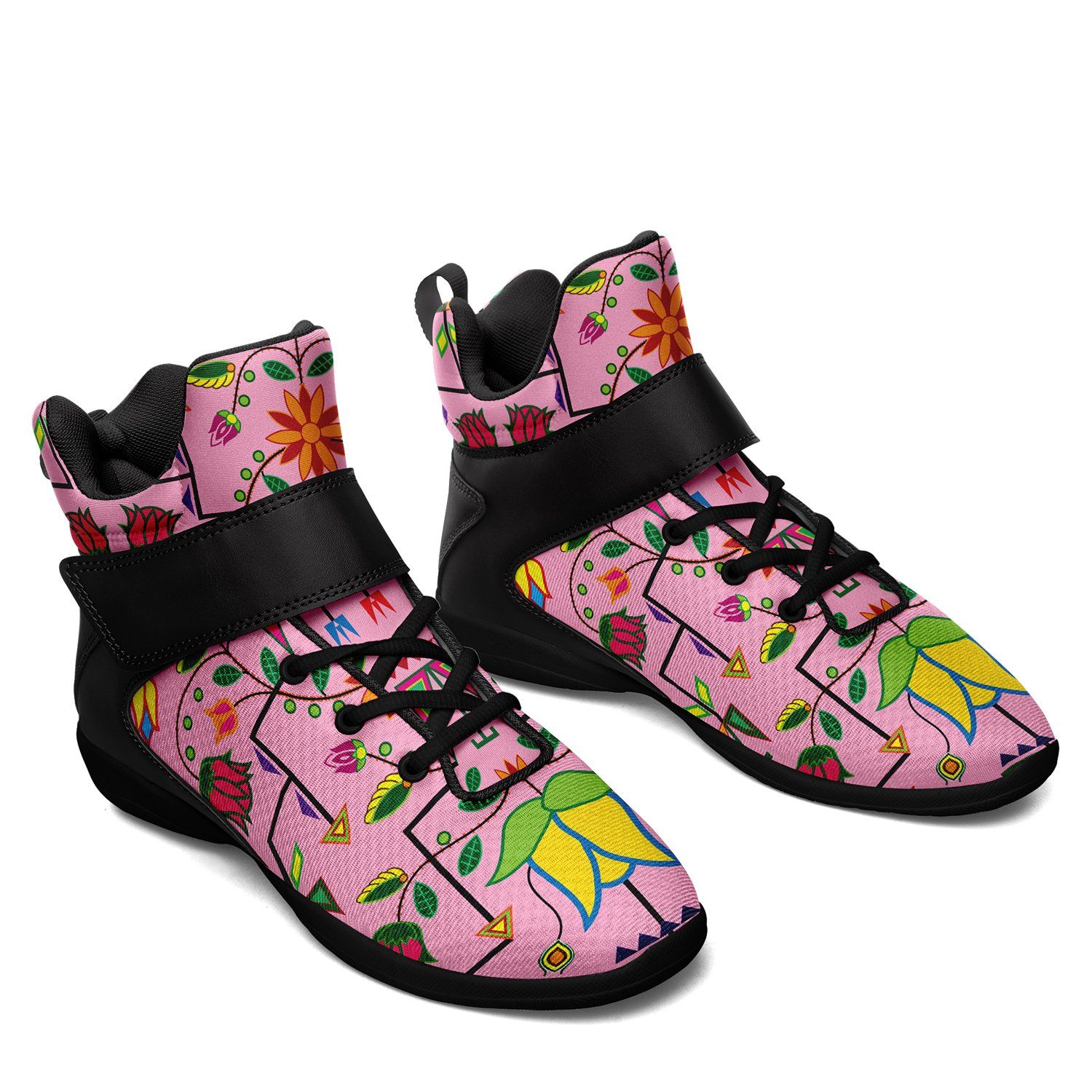 Geometric Floral Summer Sunset Ipottaa Basketball / Sport High Top Shoes 49 Dzine