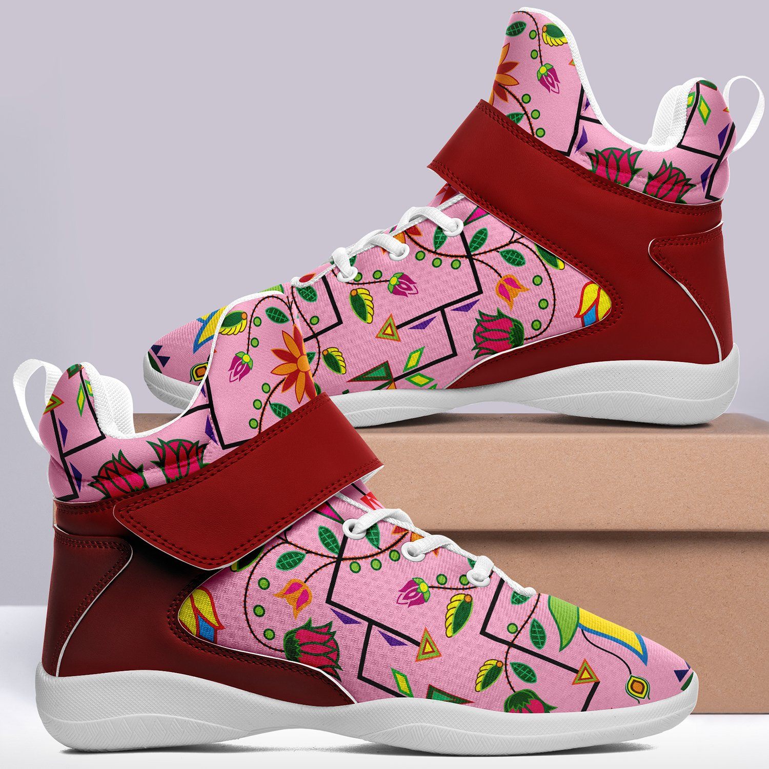 Geometric Floral Summer Sunset Ipottaa Basketball / Sport High Top Shoes 49 Dzine