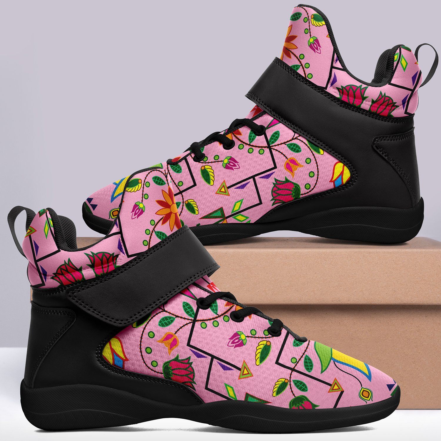 Geometric Floral Summer Sunset Ipottaa Basketball / Sport High Top Shoes 49 Dzine