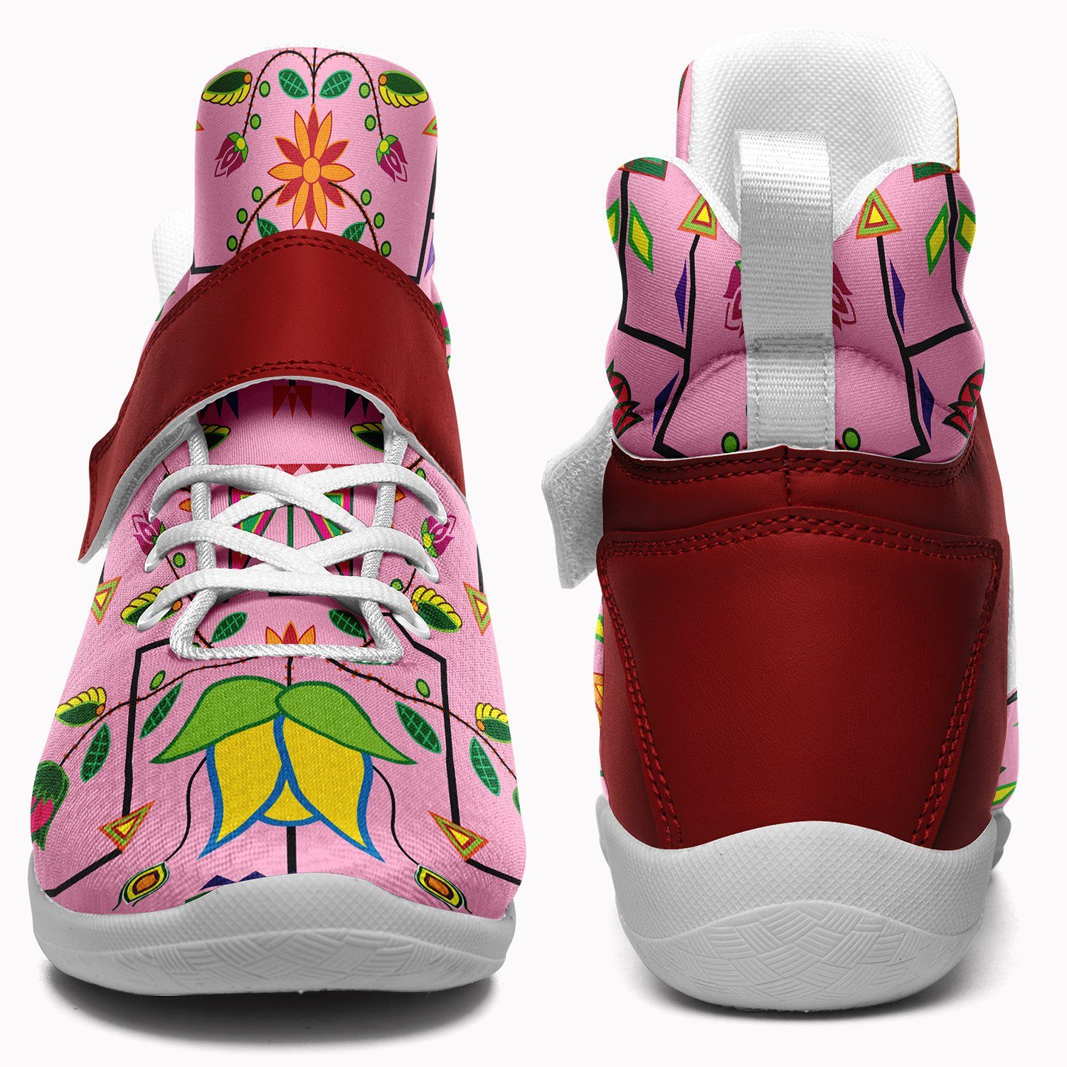Geometric Floral Summer Sunset Kid's Ipottaa Basketball / Sport High Top Shoes 49 Dzine