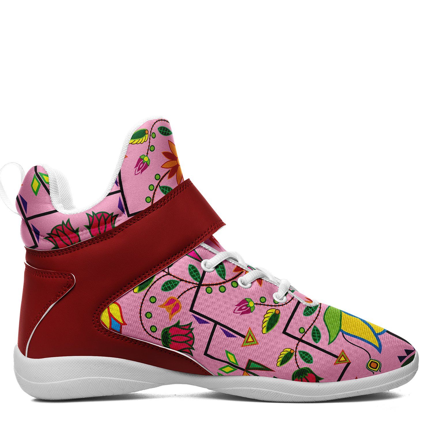 Geometric Floral Summer Sunset Kid's Ipottaa Basketball / Sport High Top Shoes 49 Dzine