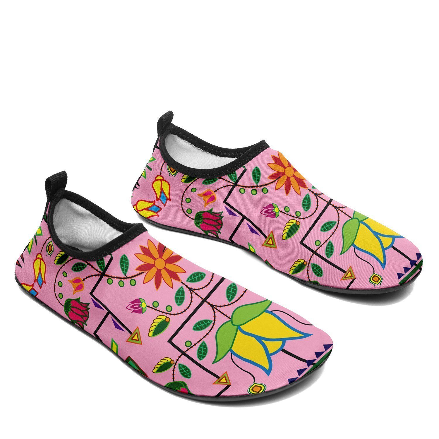 Geometric Floral Summer Sunset Sockamoccs Kid's Slip On Shoes 49 Dzine