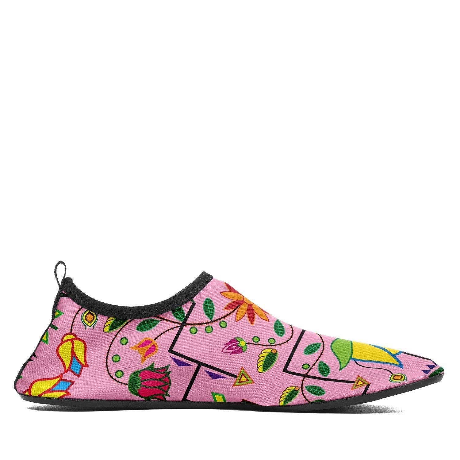 Geometric Floral Summer Sunset Sockamoccs Kid's Slip On Shoes 49 Dzine