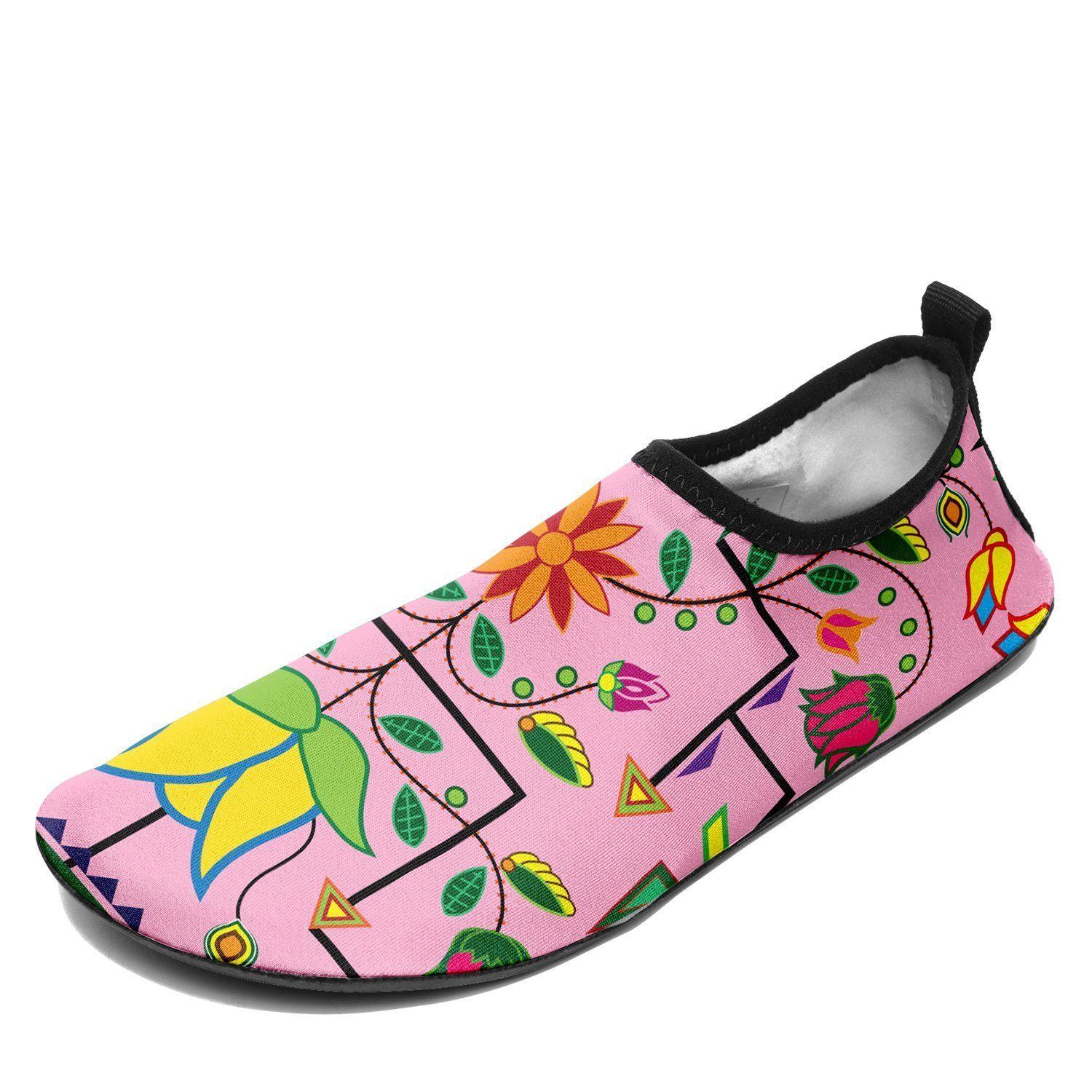 Geometric Floral Summer Sunset Sockamoccs Kid's Slip On Shoes 49 Dzine
