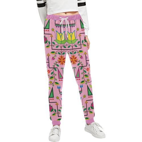 Geometric Floral Summer Sunset Women's All Over Print Sweatpants (Model L11) Women's All Over Print Sweatpants (L11) e-joyer