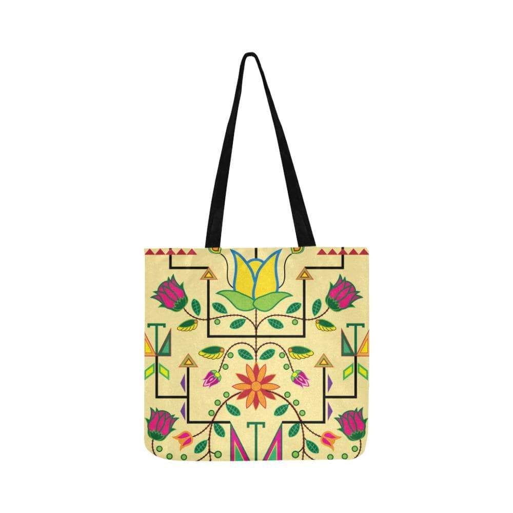 Geometric Floral Summer-Vanilla Reusable Shopping Bag Model 1660 (Two sides) Shopping Tote Bag (1660) e-joyer