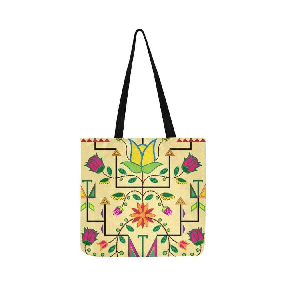 Geometric Floral Summer-Vanilla Reusable Shopping Bag Model 1660 (Two sides) Shopping Tote Bag (1660) e-joyer 