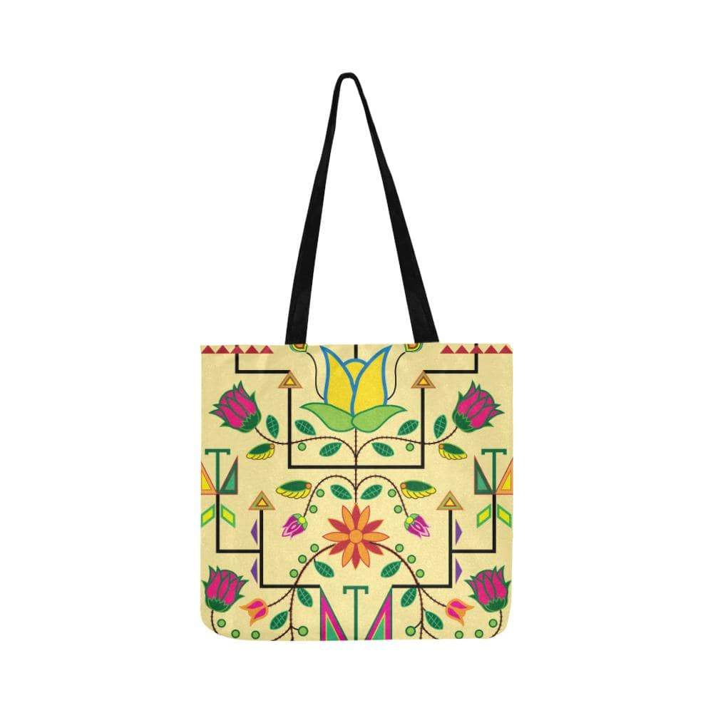 Geometric Floral Summer-Vanilla Reusable Shopping Bag Model 1660 (Two sides) Shopping Tote Bag (1660) e-joyer