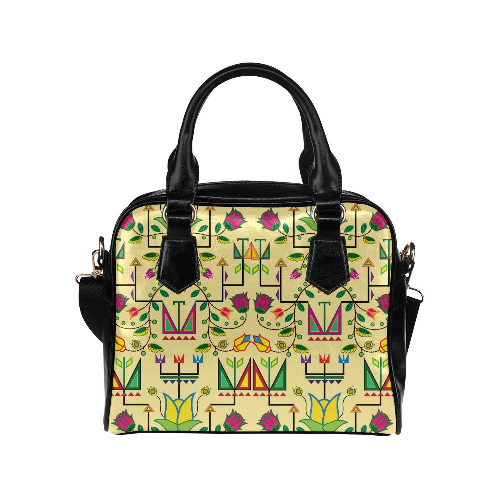 Geometric Floral Summer-Vanilla Shoulder Handbag (Model 1634) Shoulder Handbags (1634) e-joyer