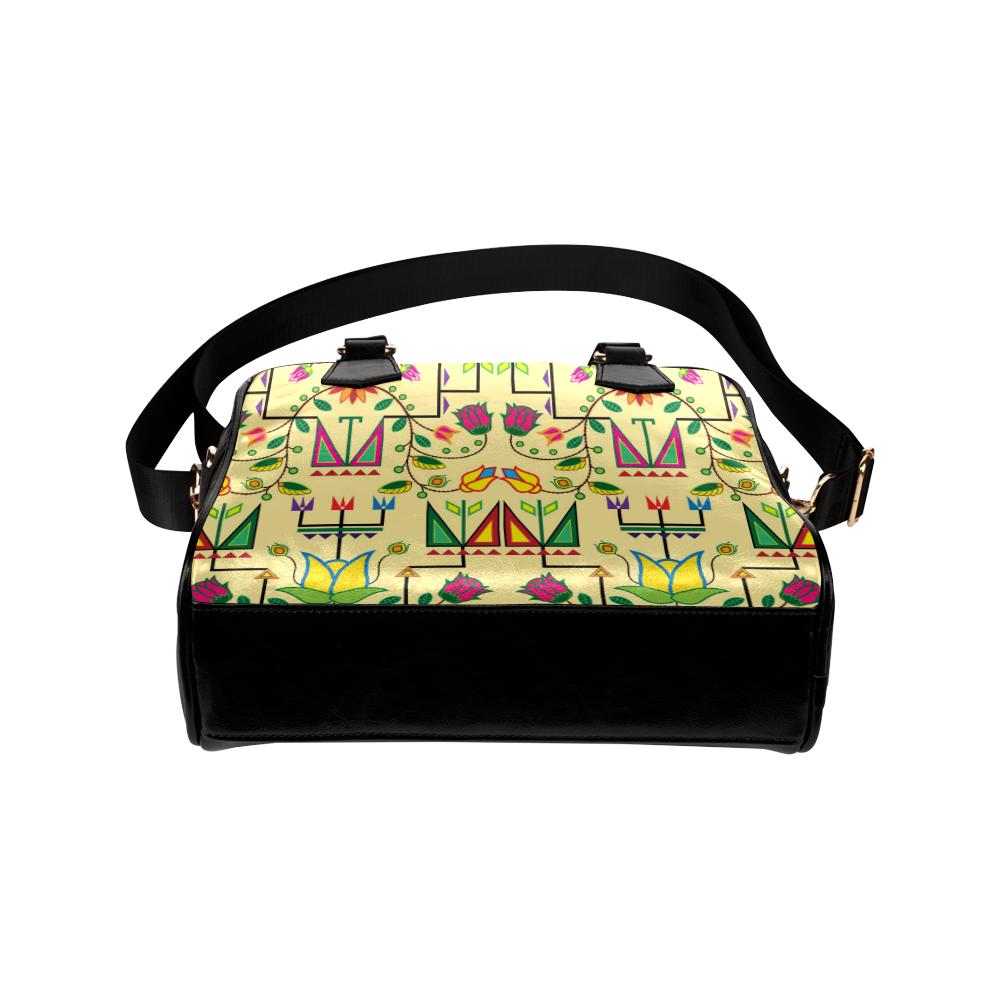 Geometric Floral Summer-Vanilla Shoulder Handbag (Model 1634) Shoulder Handbags (1634) e-joyer