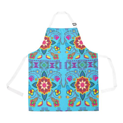 Geometric Floral Winter All Over Print Apron All Over Print Apron e-joyer