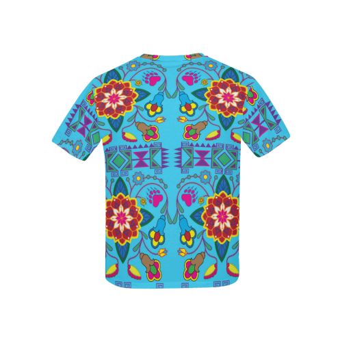 Geometric Floral Winter All Over Print T-shirt for Kid (USA Size) (Model T40) All Over Print T-shirt for Kid (T40) e-joyer