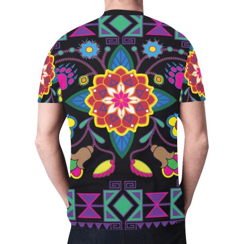 Geometric Floral Winter New All Over Print T-shirt for Men (Model T45) New All Over Print T-shirt for Men (T45) e-joyer