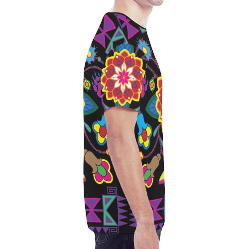 Geometric Floral Winter New All Over Print T-shirt for Men (Model T45) New All Over Print T-shirt for Men (T45) e-joyer