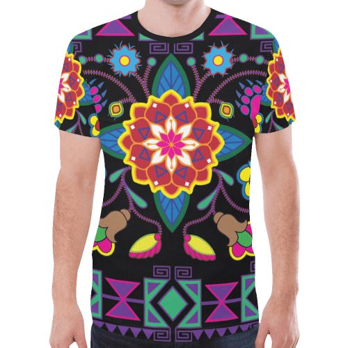 Geometric Floral Winter New All Over Print T-shirt for Men (Model T45) New All Over Print T-shirt for Men (T45) e-joyer