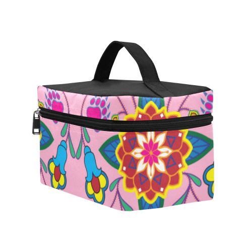 Geometric Floral Winter-Sunset Cosmetic Bag/Large (Model 1658) Cosmetic Bag e-joyer