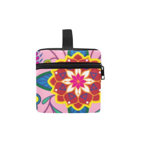 Geometric Floral Winter-Sunset Cosmetic Bag/Large (Model 1658) Cosmetic Bag e-joyer