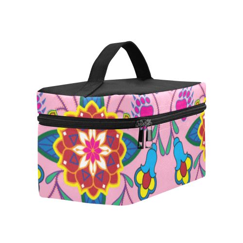 Geometric Floral Winter-Sunset Cosmetic Bag/Large (Model 1658) Cosmetic Bag e-joyer