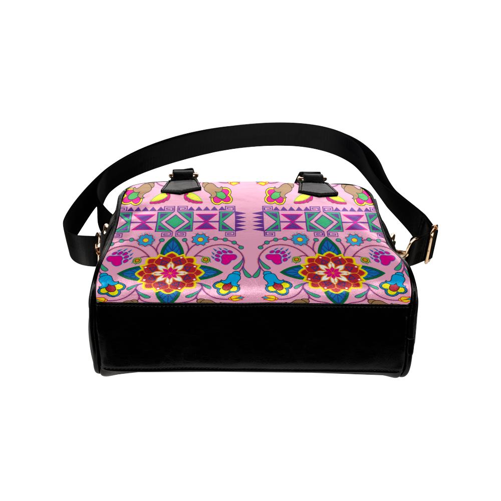 Geometric Floral Winter-Sunset Shoulder Handbag (Model 1634) Shoulder Handbags (1634) e-joyer