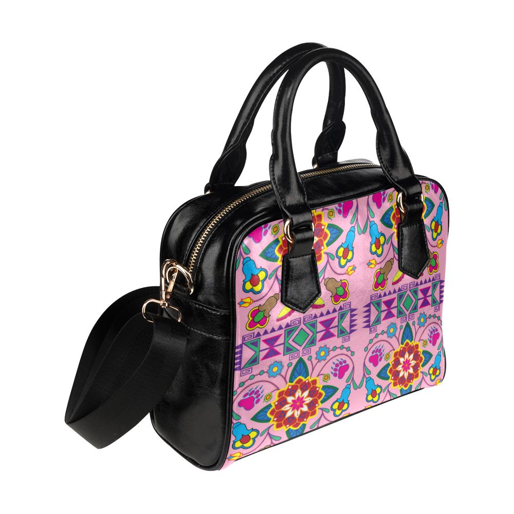 Geometric Floral Winter-Sunset Shoulder Handbag (Model 1634) Shoulder Handbags (1634) e-joyer
