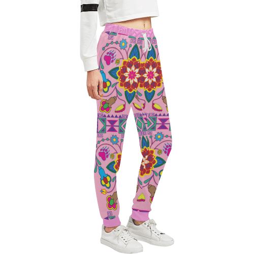 Geometric Floral Winter-Sunset Women's All Over Print Sweatpants (Model L11) Women's All Over Print Sweatpants (L11) e-joyer