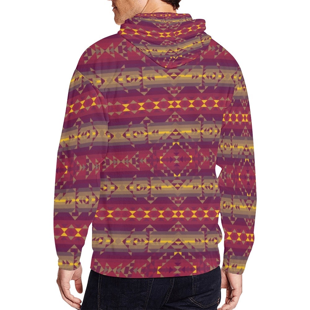 Gold Wool All Over Print Full Zip Hoodie for Men (Model H14) hoodie e-joyer