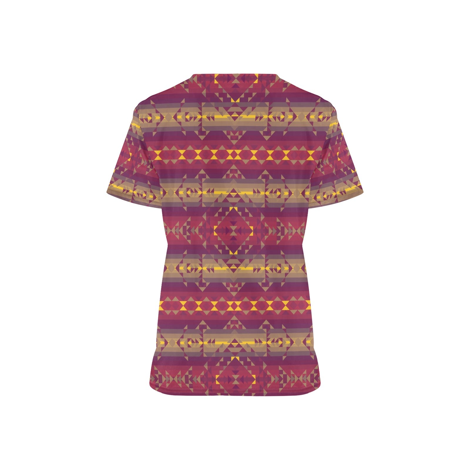 Gold Wool All Over Print Scrub Top Scrub Top e-joyer